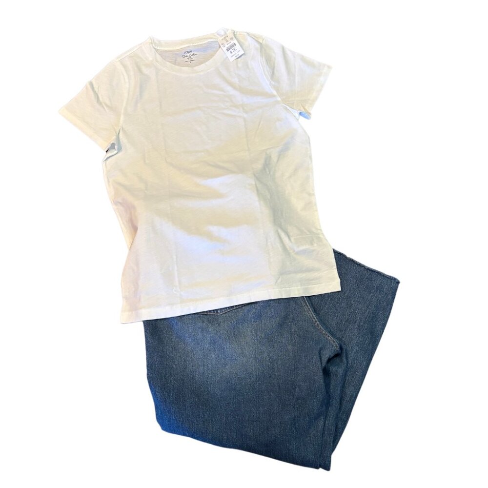 NWT - J. CREW FACTORY Vintage Slub Cotton Crewneck Tee